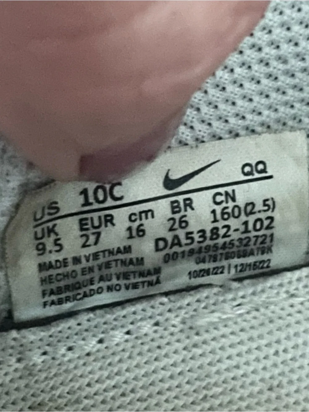 Nike Court Legacy DA5382-102 size 10C Toddler Shoes